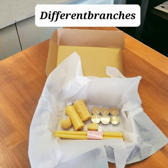 Pure handmade beeswax candle gift box. Makes a great sample kit too! - Picture 8 of 9